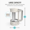 image:imageMartha Stewart Electric Kettle with Removable Stainless Steel Tea Infuser Glass Carafe17L 7 Cups Hot Water Boiler 4 Presets Keep Warm amp Auto ShutOff Cordless 360 Swivel Base Linen CreamLinen Cream